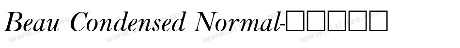 Beau Condensed Normal字体转换